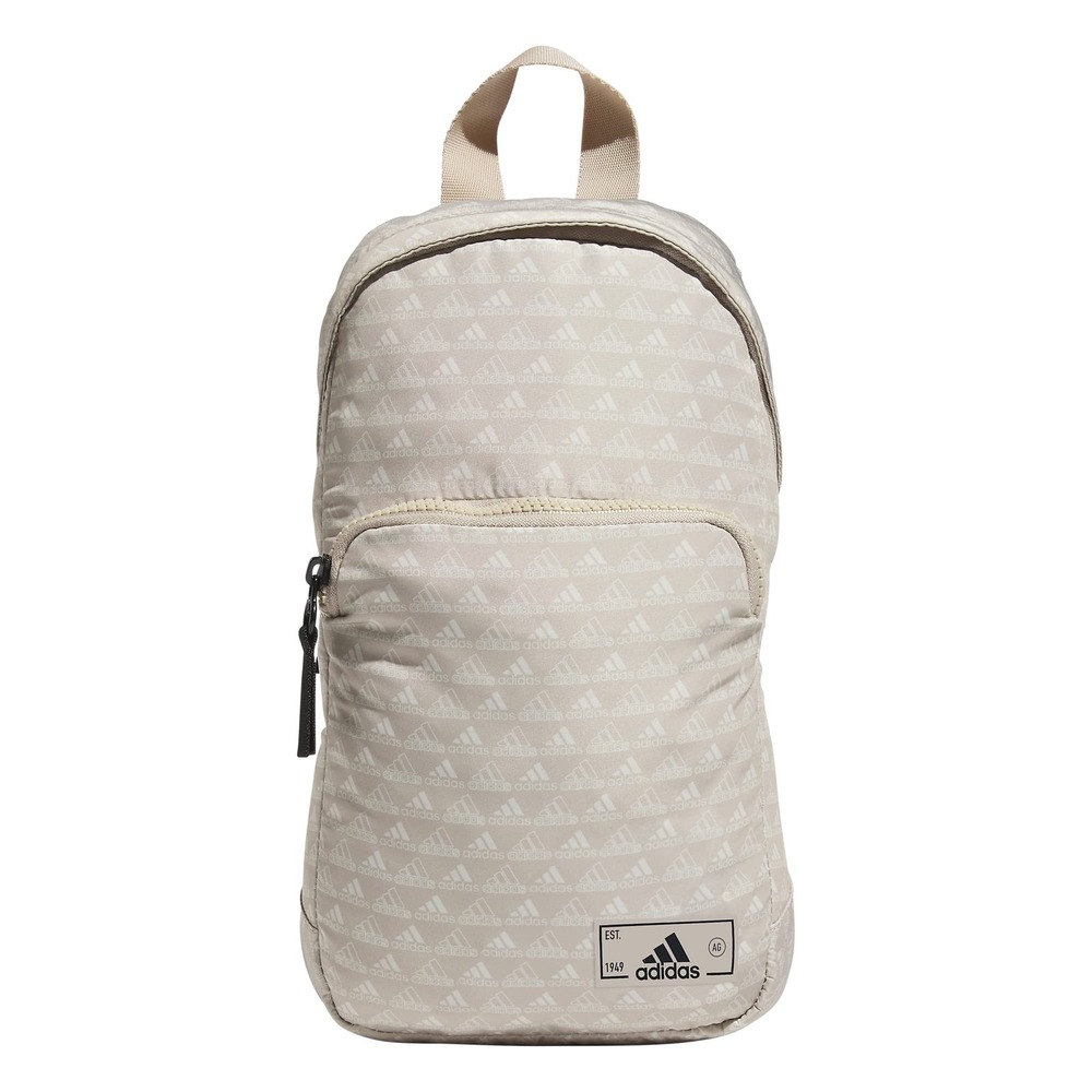 Adidas Essentials Sling Bag Small Crossbody Backpack 5L Beige Monogram Unisex NW